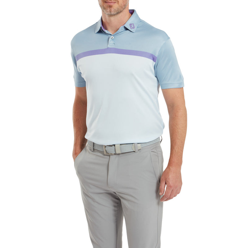 FootJoy Colour Block Interlock Polo Shirt - Mist