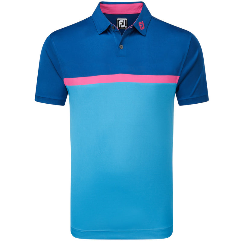 FootJoy Colour Block Interlock Polo Shirt - Ocean