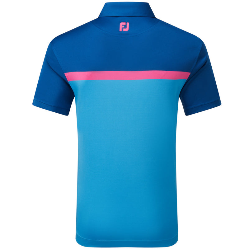 FootJoy Colour Block Interlock Polo Shirt - Ocean