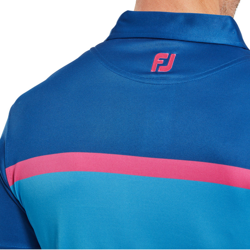 FootJoy Colour Block Interlock Polo Shirt - Ocean