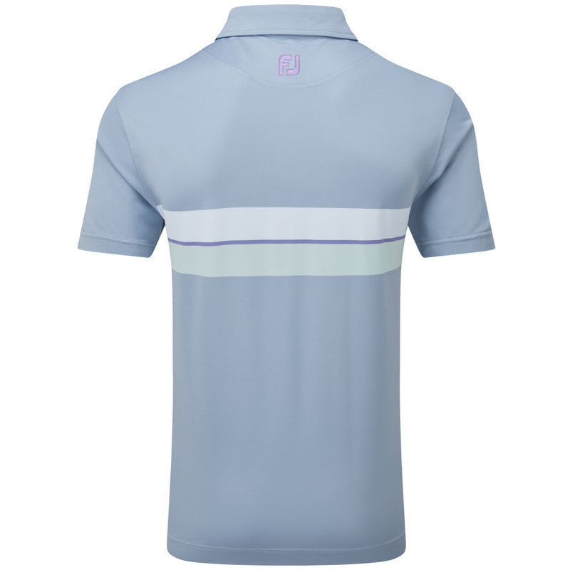 FootJoy Double Chest Band Pique Polo Shirt - Storm