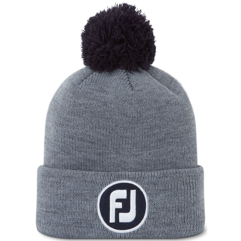 FootJoy FJ Solid Pom Pom Beanie - Grey