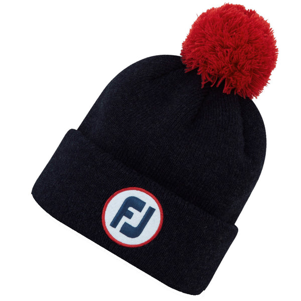 FootJoy FJ Solid Pom Pom Beanie - Navy