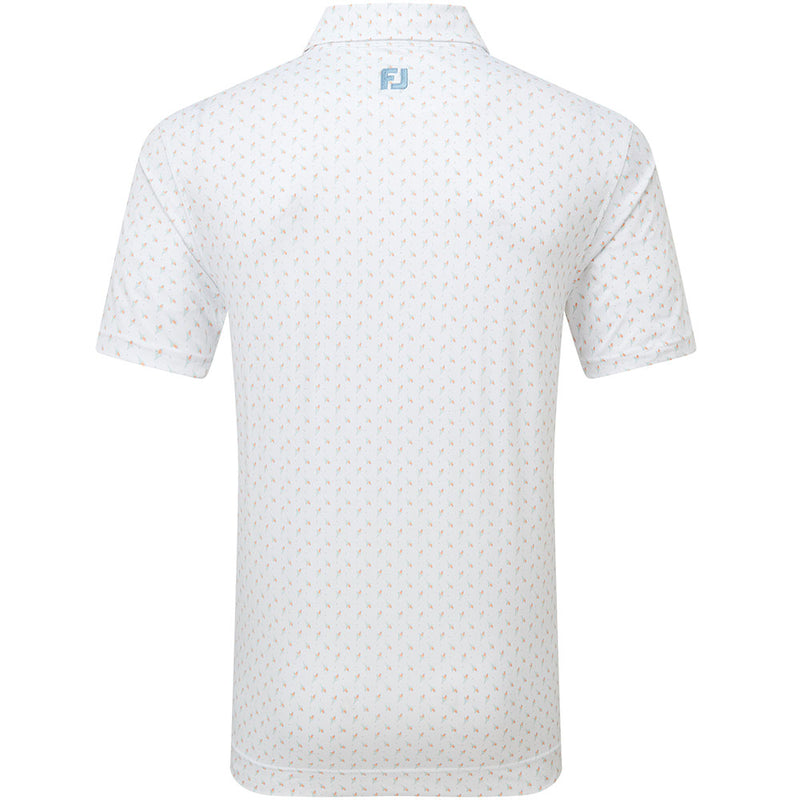 FootJoy Flower Bud Foulard Lisle Polo Shirt - White