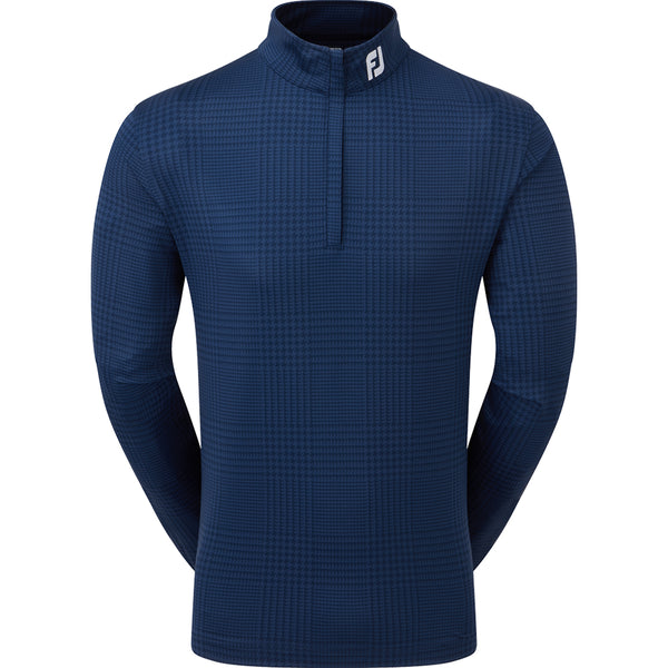 FootJoy Glen Plaid Print Chillout Pullover - Navy