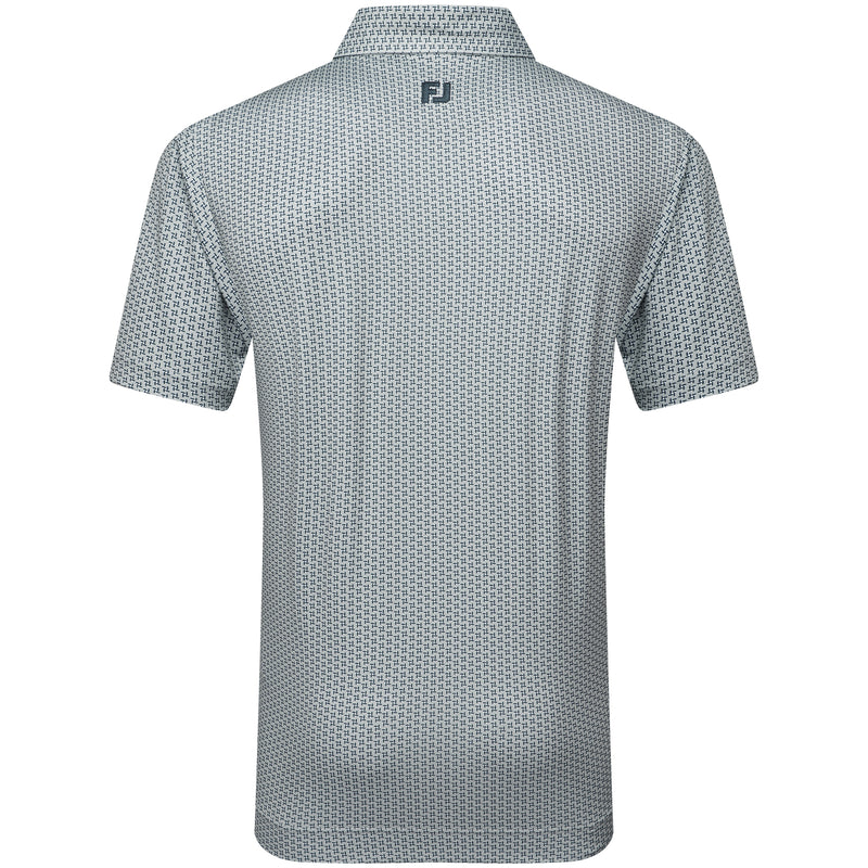 FootJoy Houndstooth Geo Lisle Polo Shirt - Grey