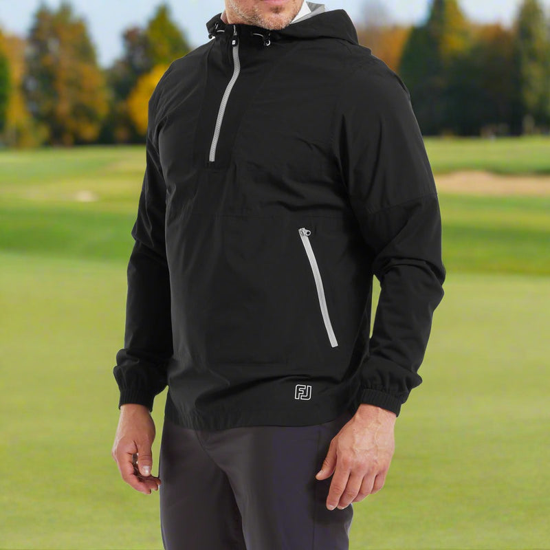 FootJoy HydroLite X Waterproof Hoodie Jacket - Black