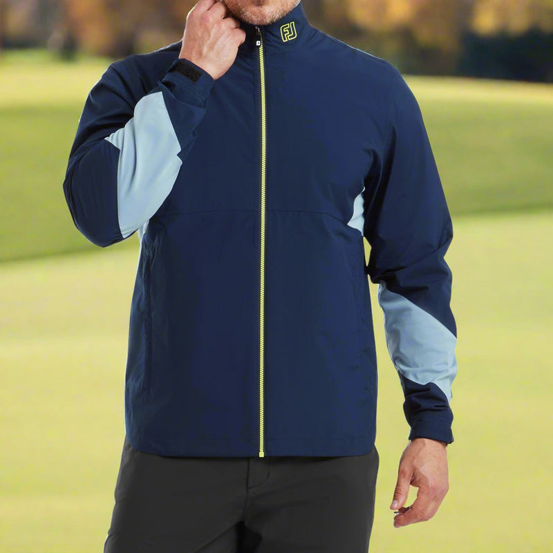 FootJoy HydroLite X Waterproof Jacket - Slate/Navy/Primrose