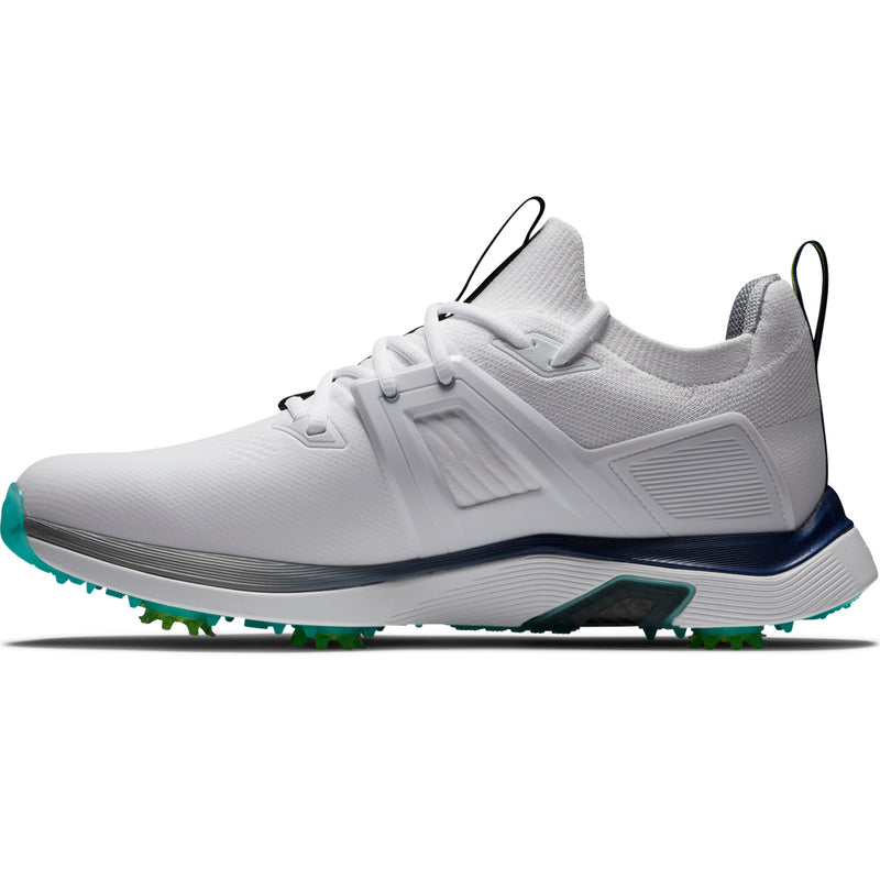 FootJoy Hyperflex Carbon Spiked Waterpoof Shoes - White/Charcoal/Teal