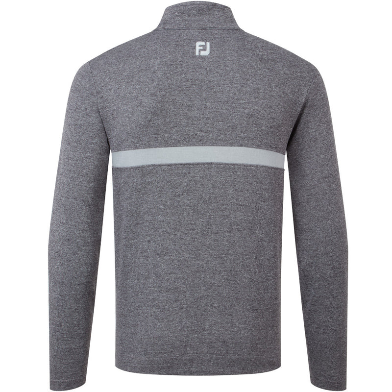 FootJoy Inset Stripe Chillout Pullover - Heather Gravel/Heather Cliff Grey