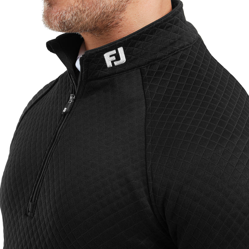 FootJoy Jacquard Thermal 1/4 Zip Chillout - Black