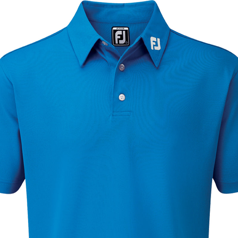 FootJoy Junior Stretch Pique Solid Polo Shirt - Cobalt