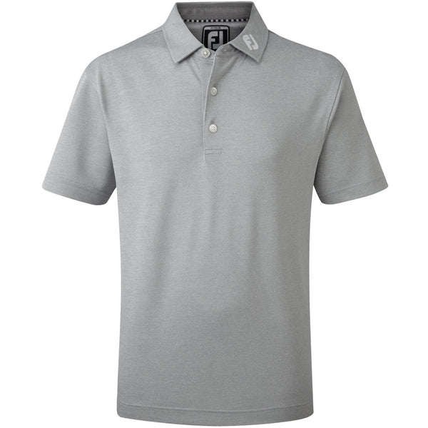 FootJoy Junior Stretch Pique Solid Polo Shirt - Heather Grey