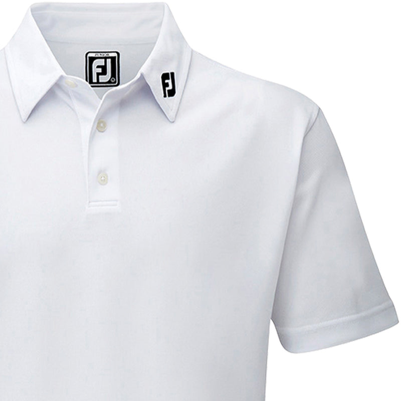 FootJoy Junior Stretch Pique Solid Polo Shirt - White