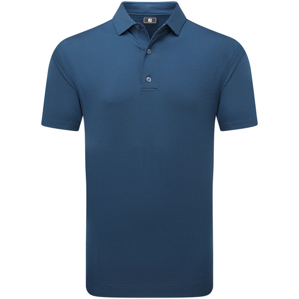 FootJoy Micro Feeder Stripe Lisle Polo Shirt - Navy Tonal