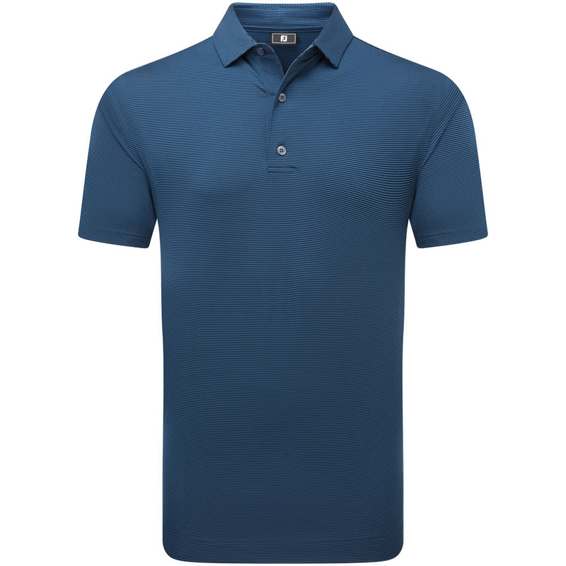 FootJoy Micro Feeder Stripe Lisle Polo Shirt - Navy Tonal