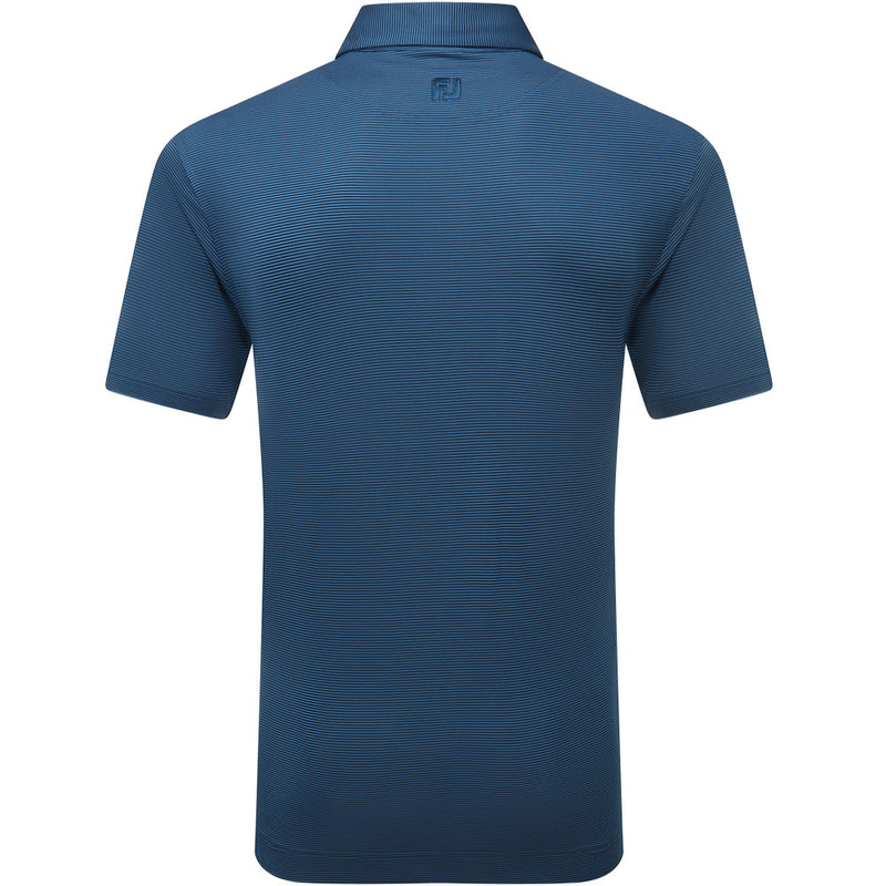 FootJoy Micro Feeder Stripe Lisle Polo Shirt - Navy Tonal