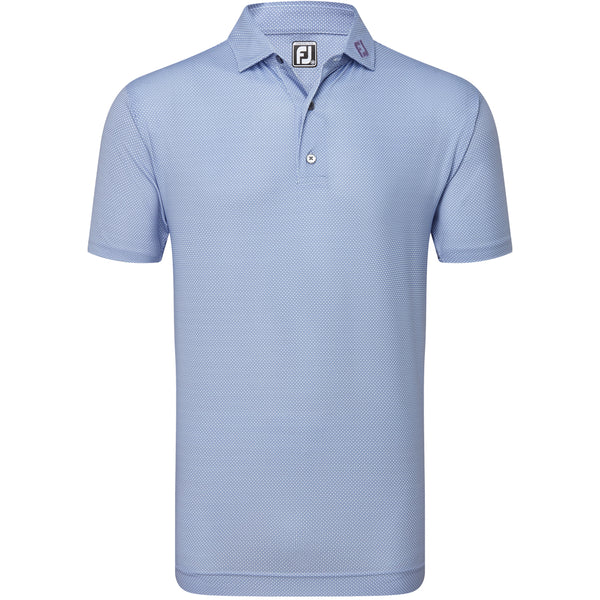 FootJoy Octagon Print Lisle Polo Shirt - Mist