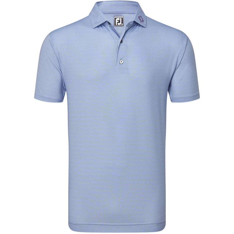 FootJoy Octagon Print Lisle Polo Shirt - Mist