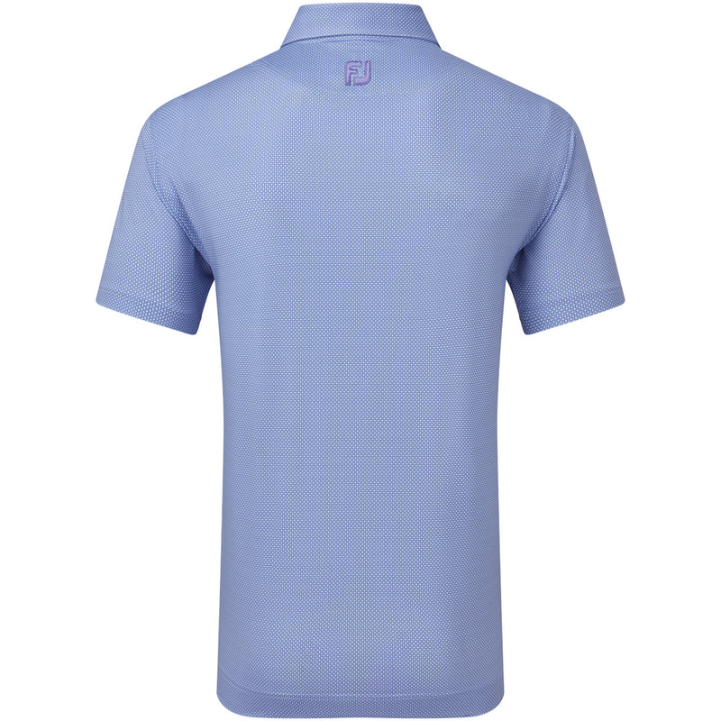 FootJoy Octagon Print Lisle Polo Shirt - Mist