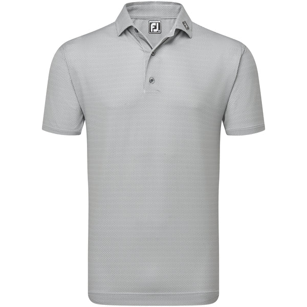 FootJoy Octagon Print Lisle Polo Shirt - White