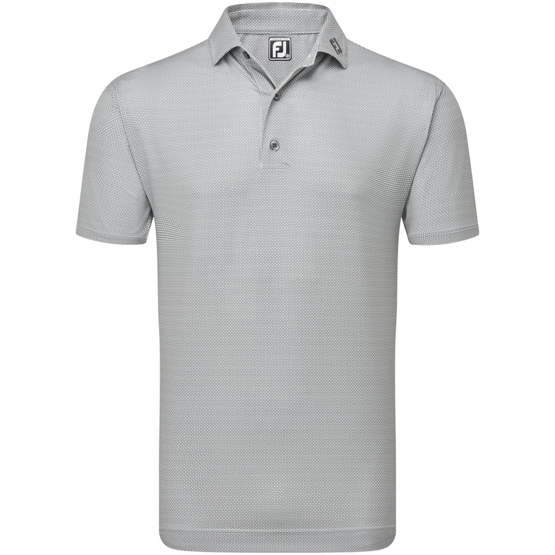 FootJoy Octagon Print Lisle Polo Shirt - White