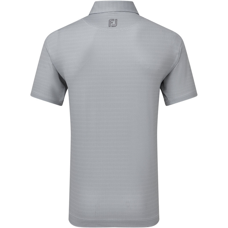 FootJoy Octagon Print Lisle Polo Shirt - White