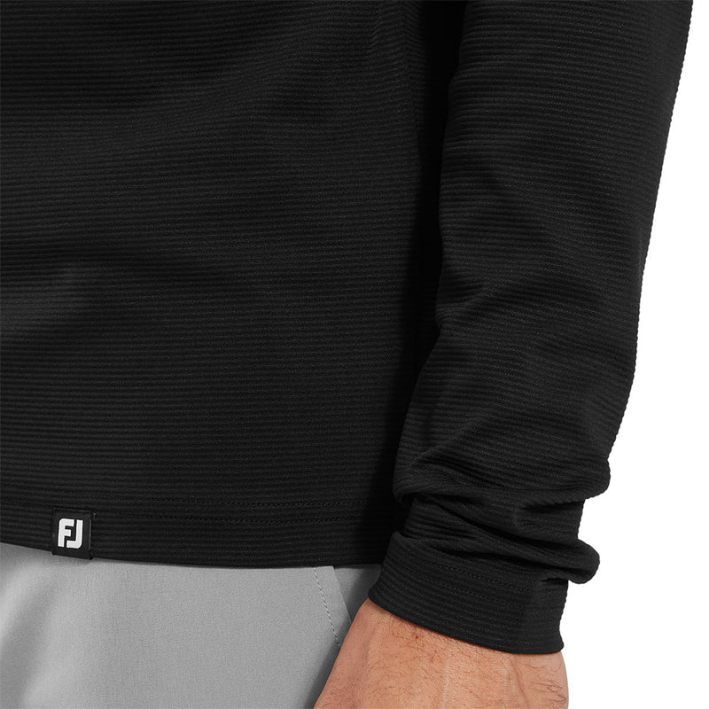 FootJoy Ottoman Jacquard Hoodie - Black