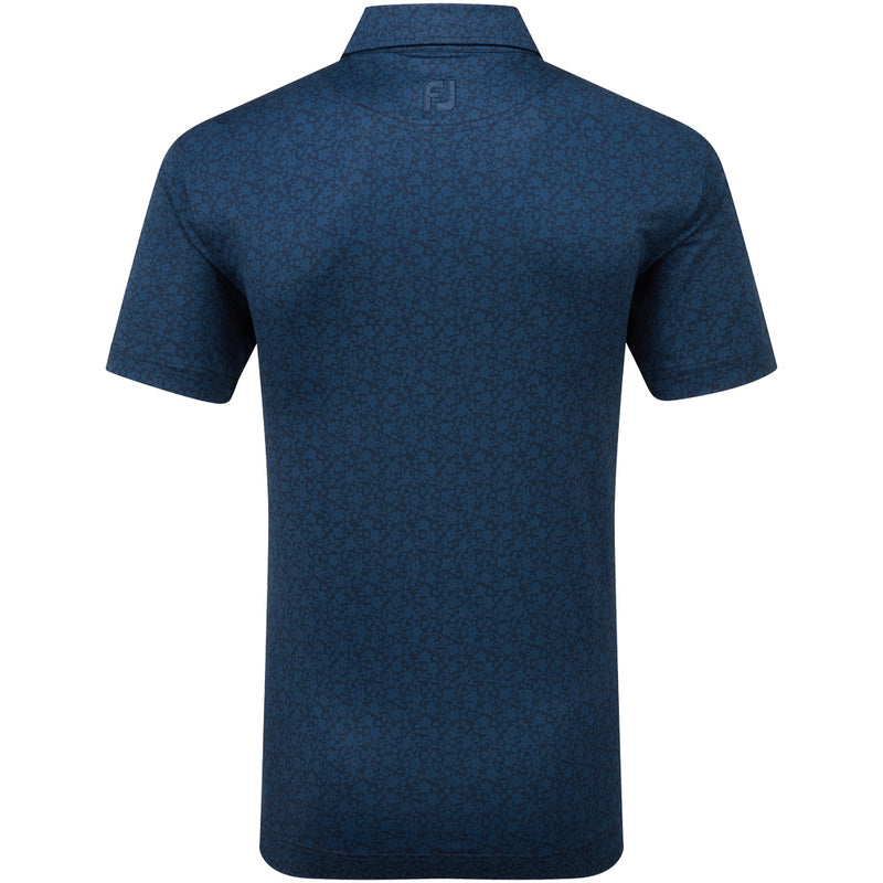 FootJoy Painted Floral Lisle Polo Shirt - Navy