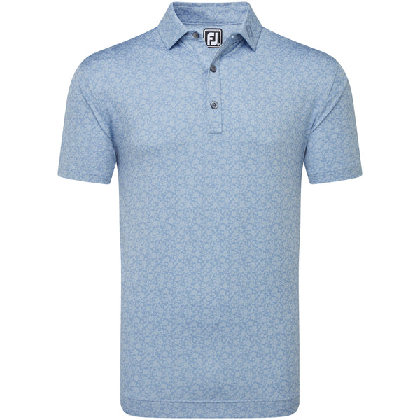 FootJoy Painted Floral Lisle Polo Shirt - Storm