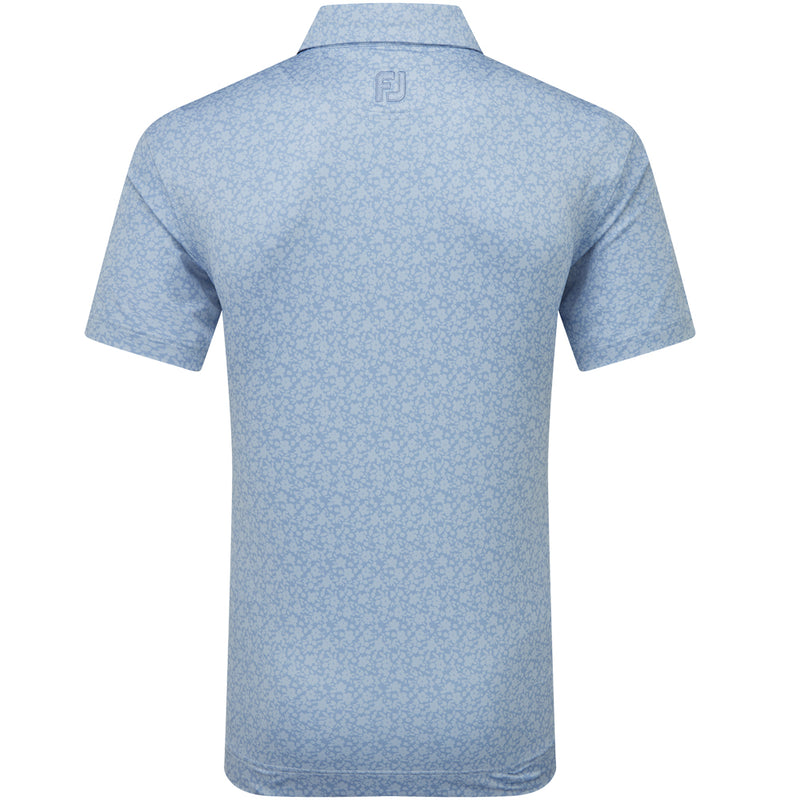 FootJoy Painted Floral Lisle Polo Shirt - Storm