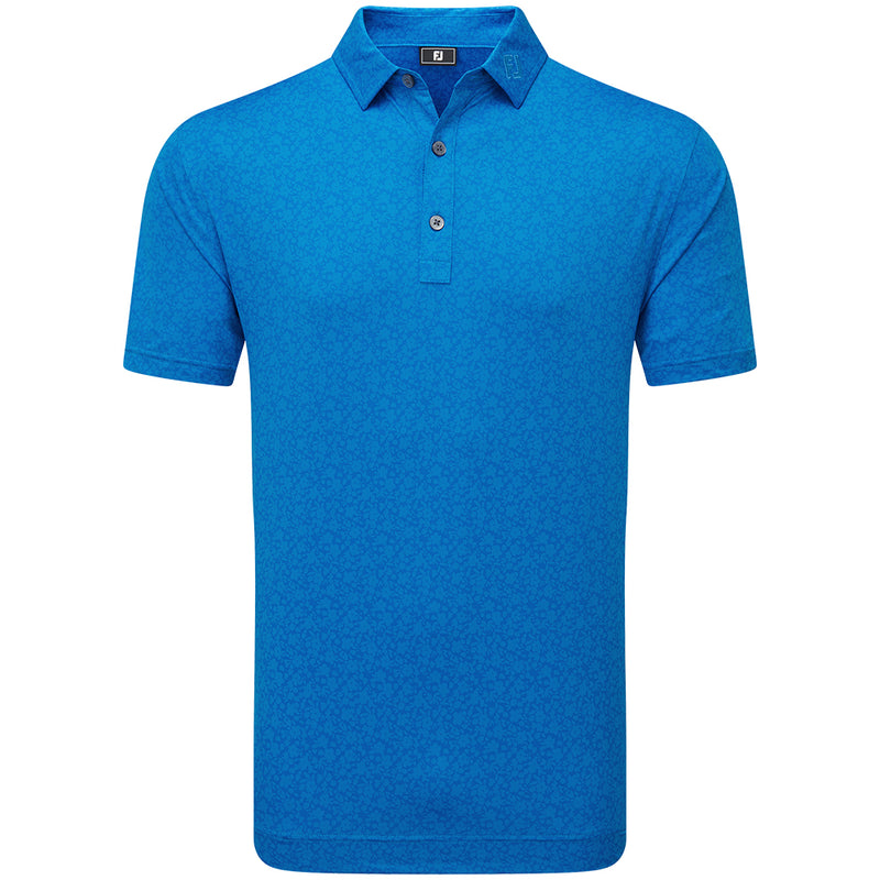 FootJoy Painted Floral Lisle Polo Shirt - Cobalt