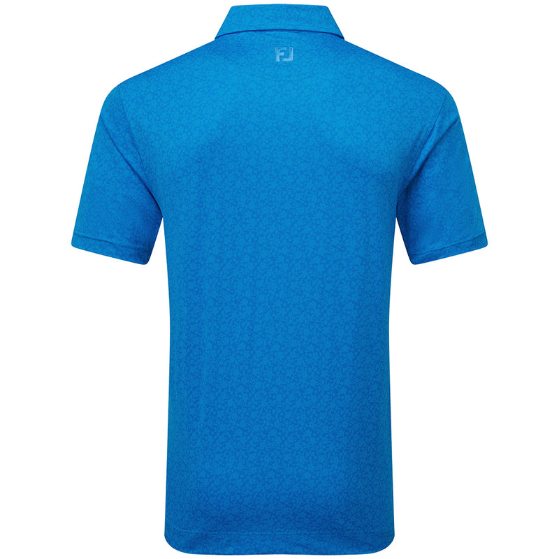 FootJoy Painted Floral Lisle Polo Shirt - Cobalt