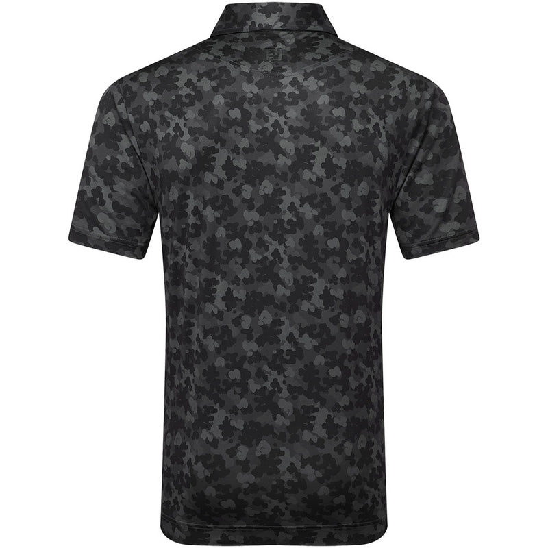 FootJoy Pop Camo Lisle Polo Shirt - Black