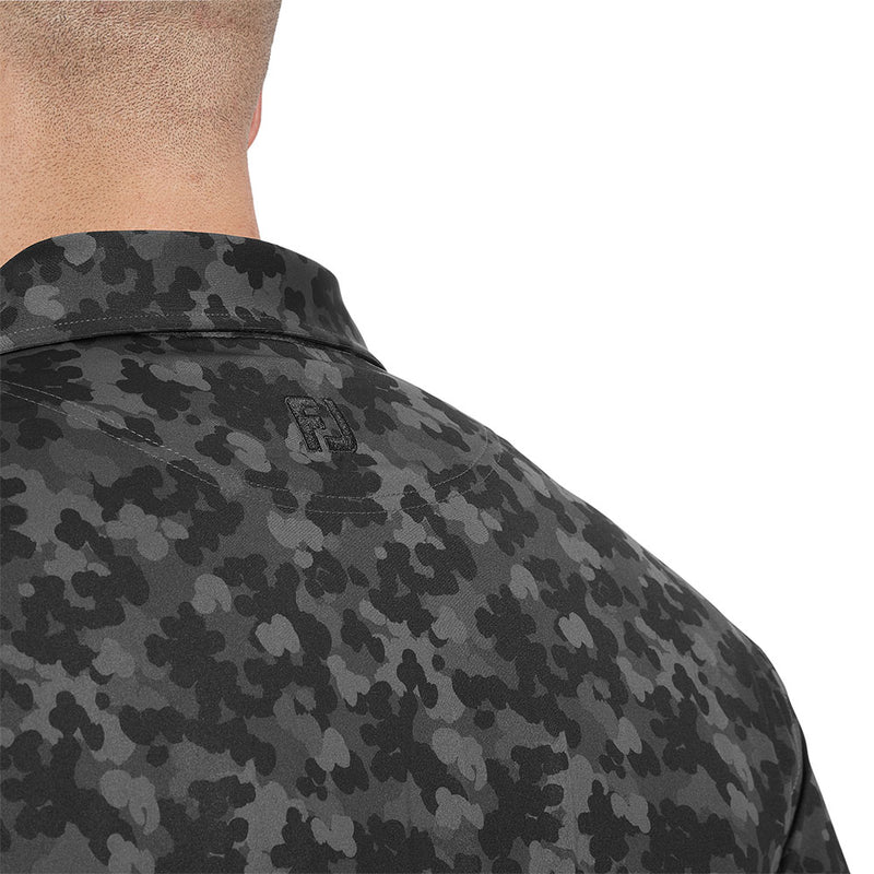 FootJoy Pop Camo Lisle Polo Shirt - Black