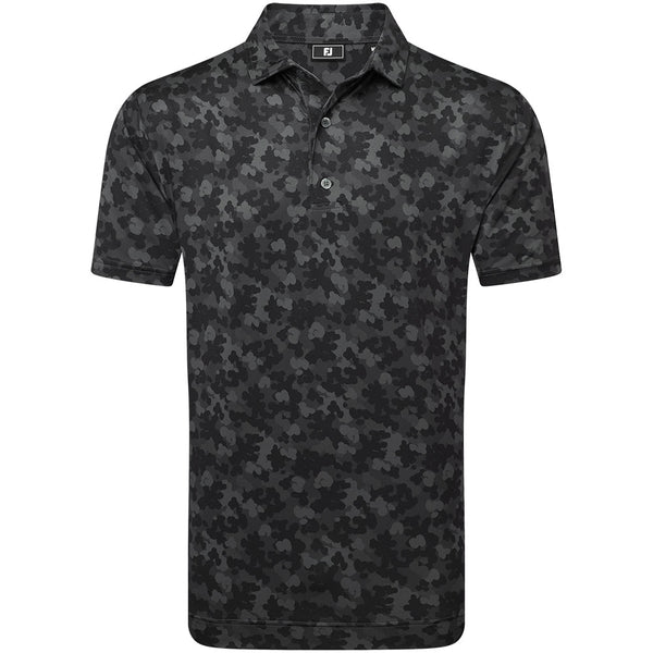 FootJoy Pop Camo Lisle Polo Shirt - Black