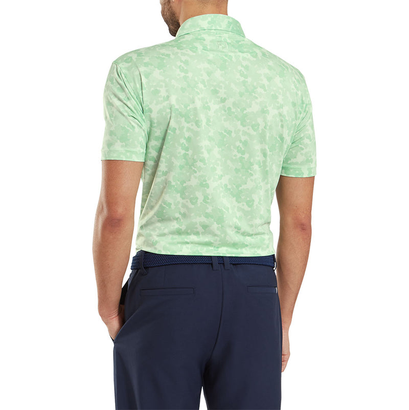 FootJoy Pop Camo Lisle Polo Shirt - Pistachio