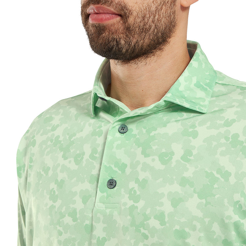 FootJoy Pop Camo Lisle Polo Shirt - Pistachio