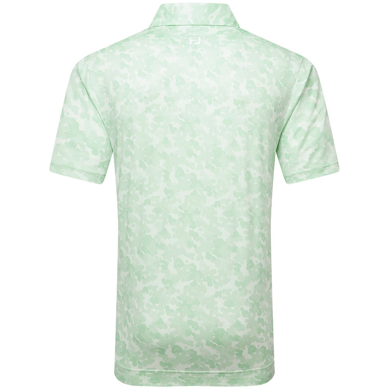 FootJoy Pop Camo Lisle Polo Shirt - Pistachio