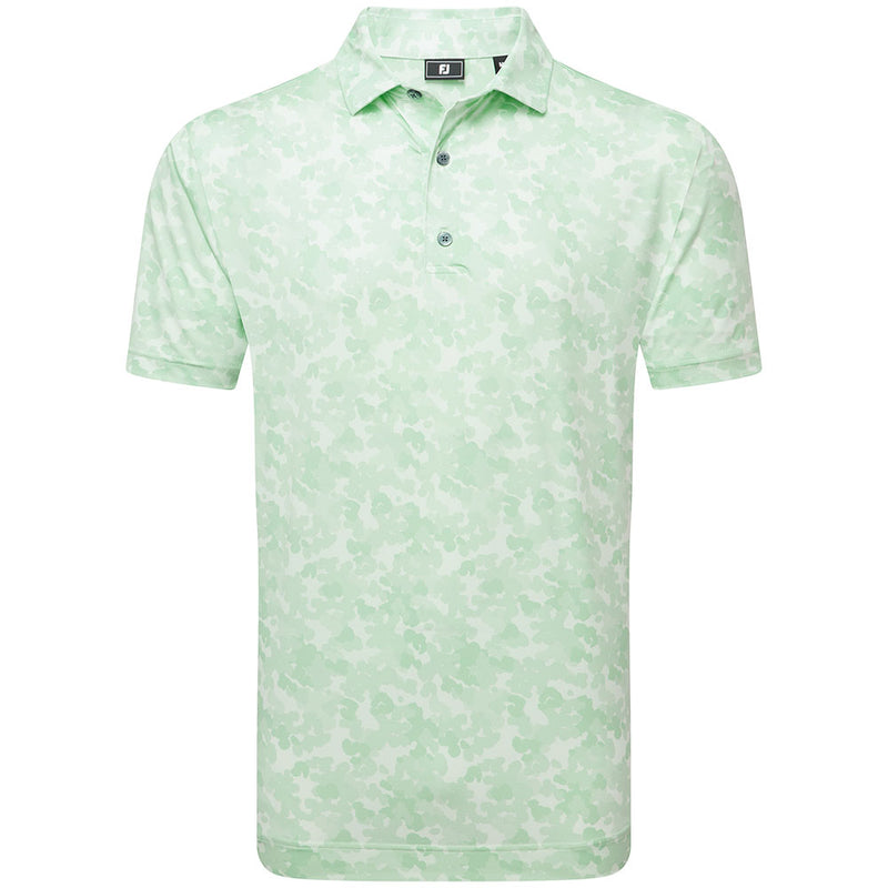 FootJoy Pop Camo Lisle Polo Shirt - Pistachio