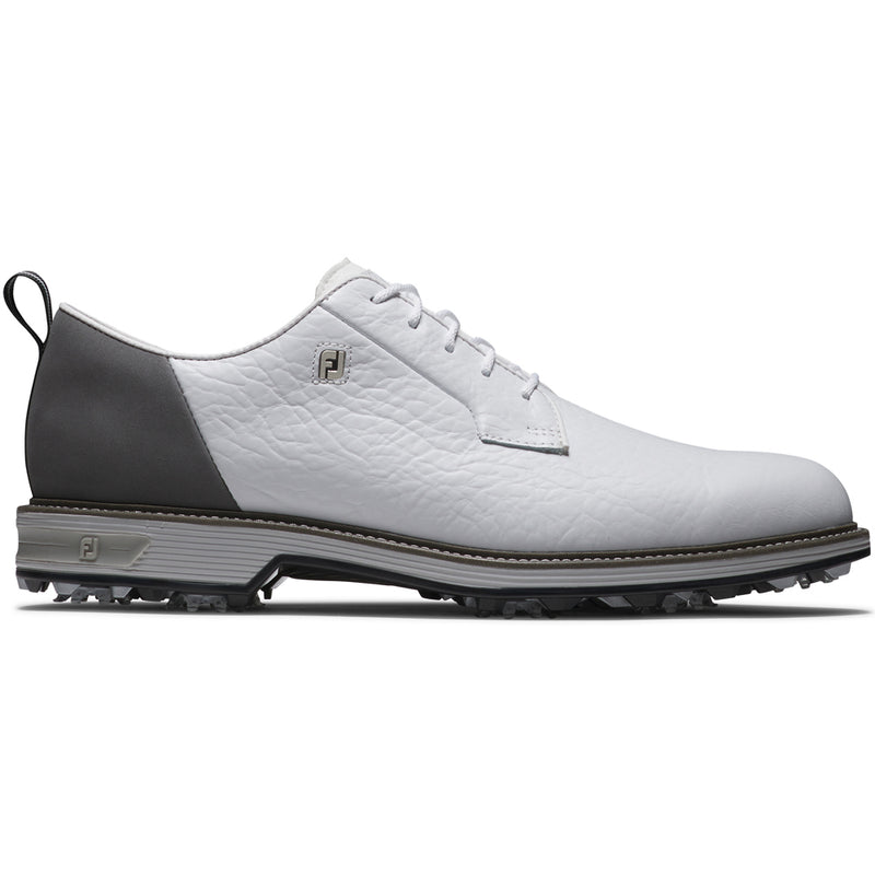 FootJoy Premiere Field LX Spiked Waterproof Shoes - White/Dk.Grey/Grey