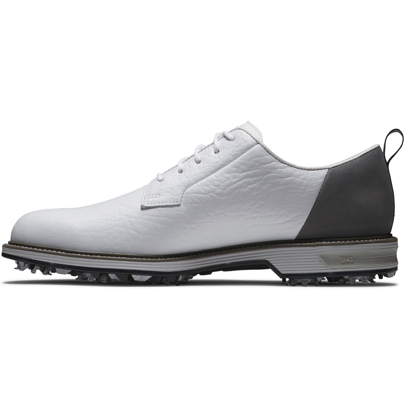 FootJoy Premiere Field LX Spiked Waterproof Shoes - White/Dk.Grey/Grey