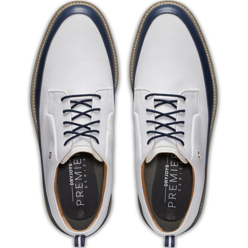 FootJoy Premiere Series Field LX Spiked Waterproof Shoes - White/Navy/