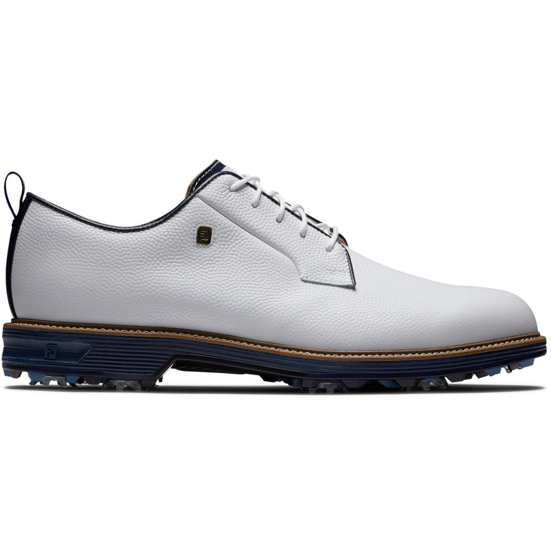 FootJoy Premiere Series Field Spiked Waterproof Shoes - White/Navy