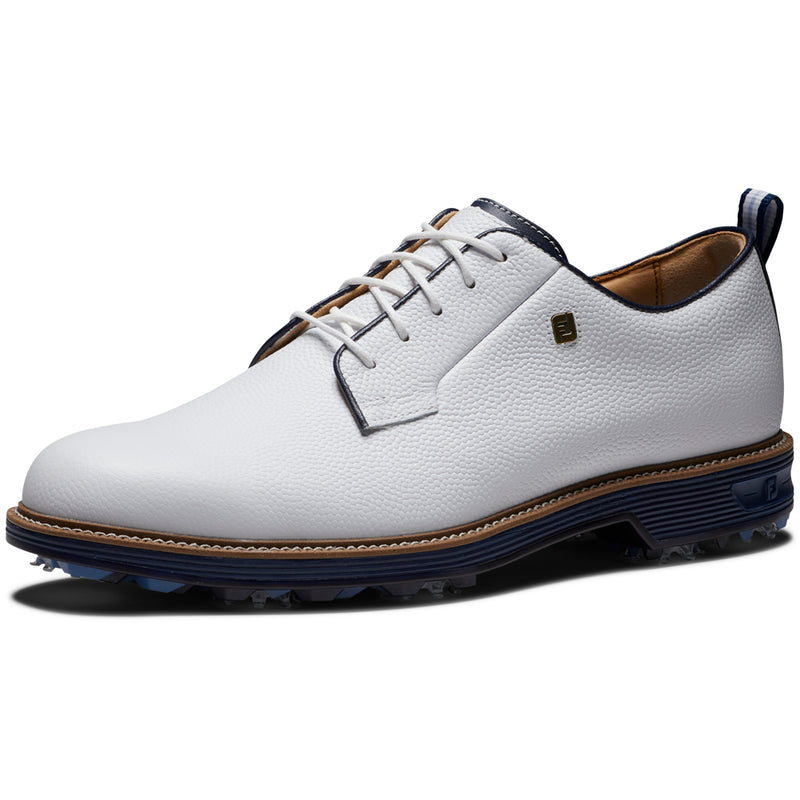 FootJoy Premiere Series Field Spiked Waterproof Shoes - White/Navy