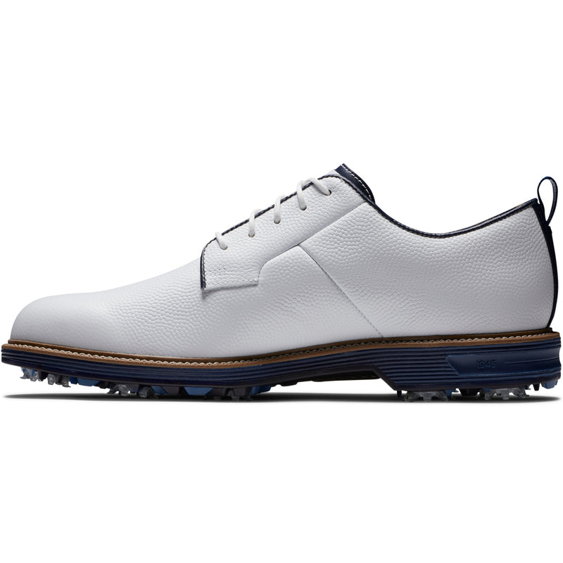 FootJoy Premiere Series Field Spiked Waterproof Shoes - White/Navy