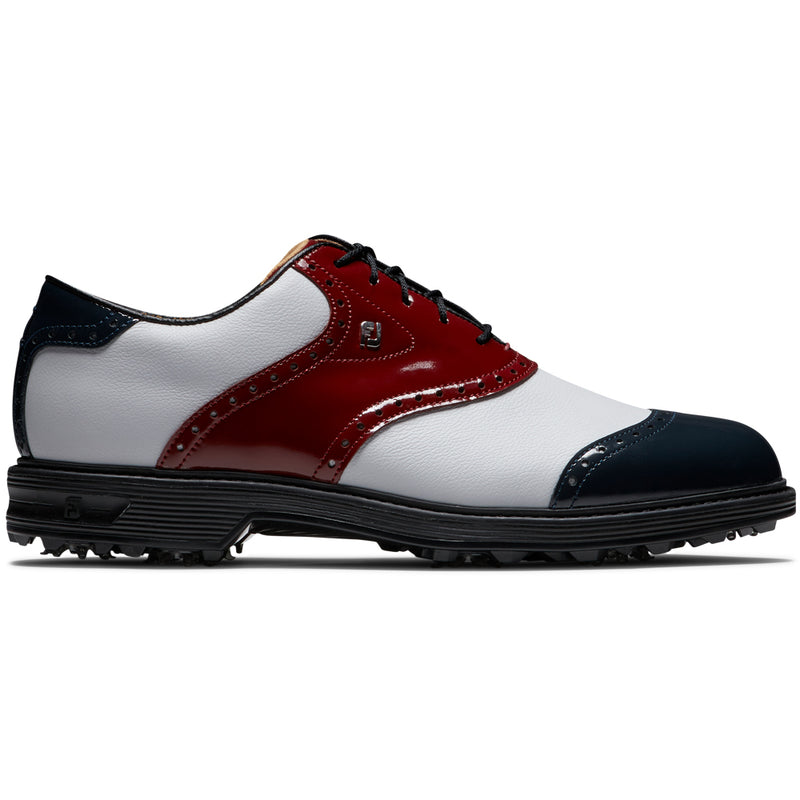 FootJoy Premiere Series Wilcox Spiked Waterproof Shoes - White/Navy/Wine