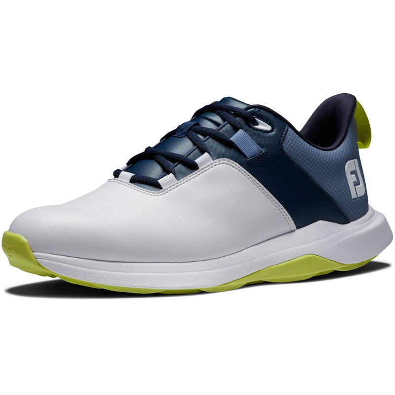 FootJoy ProLite Spikeless Waterproof Shoes - White/Navy/Lime