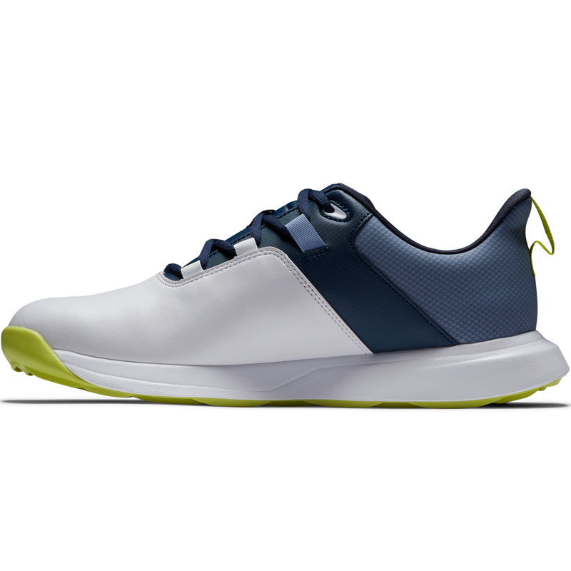 FootJoy ProLite Spikeless Waterproof Shoes - White/Navy/Lime