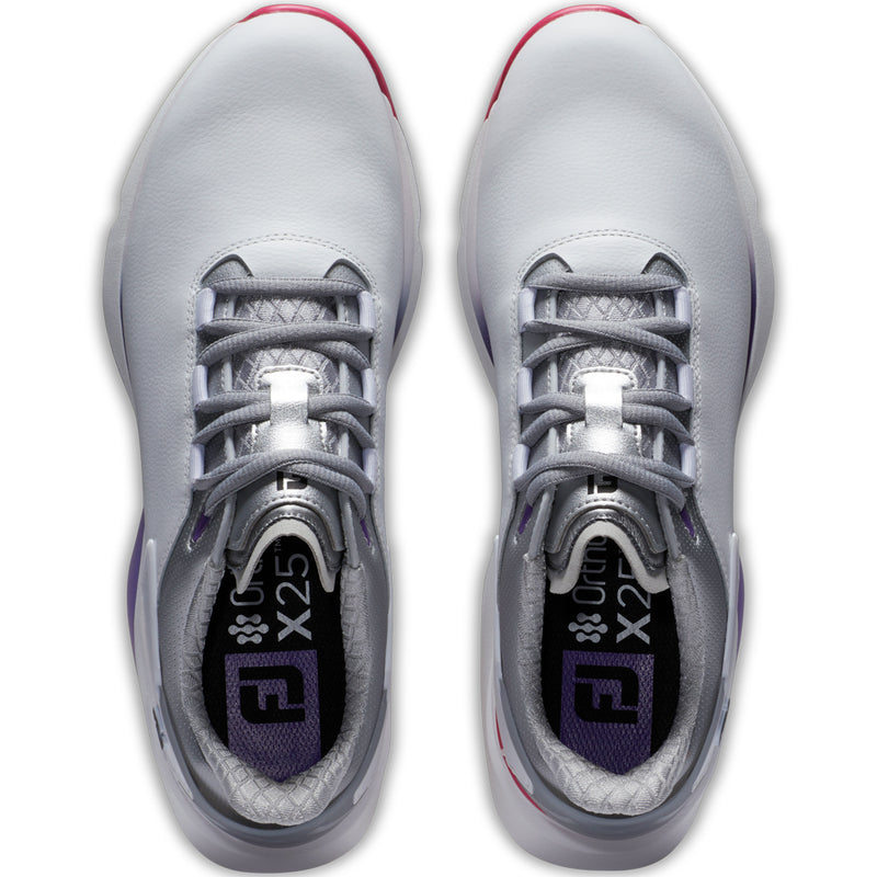 FootJoy Pro SLX Womens Spikeless Waterproof Shoes - White/Silver/Multi